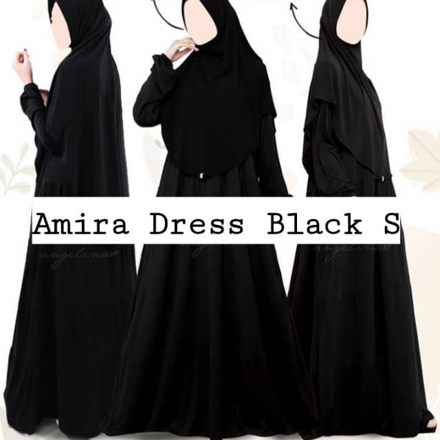 Amira Dress warna HITAM by atelier.angelina size S (EDISI MARET 2020)