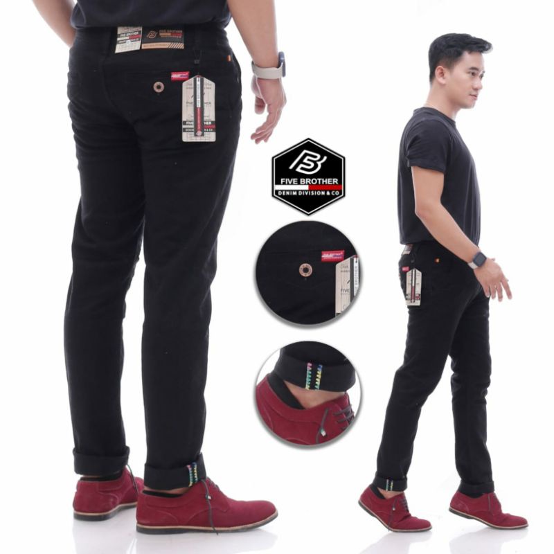 CELANA PRIA CHINO Slim fit Panjang Pria Kerja kantor Santai Liburan Cowok Original Five Brother Deni