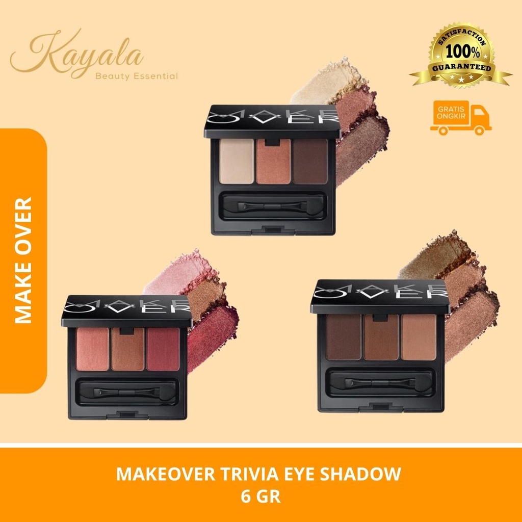MAKEOVER TRIVIA EYE SHADOW 6 GR -Eye Shadow Make Over - Eye Shadow Pigmented - Eye Shadow brown - Ey