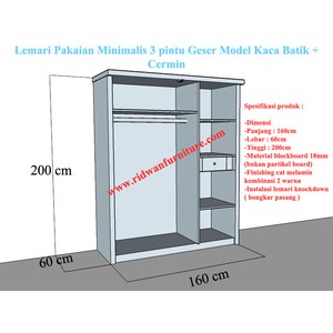 Desain lemari pakaian pintu geser