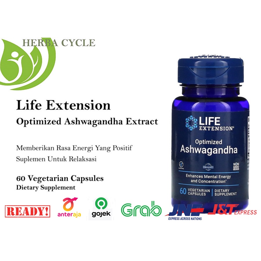 Life Extension Optimized Ashwagandha Extract 60 Vege Caps Ori USA Life Extension Ashwagandha