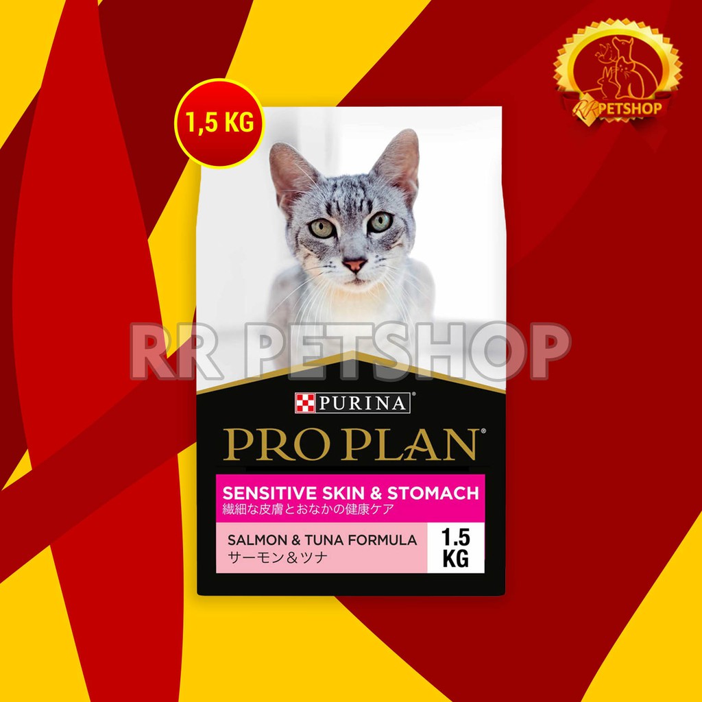 Pro Plan Sensitive Cat Food Skin Stomach proplan Kulit Sensitife 1.5KG