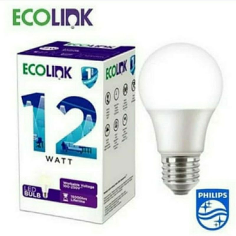 lampu led bulb ecolink 12w