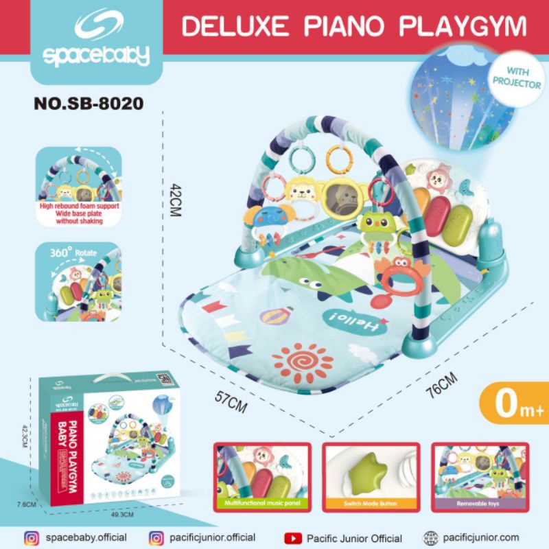 SIYA✨FREE BUBBLEWRAP MULTIFUNCTION PIANO FITNES SPACEBABY SB 8020 RACK BABY MATRAS PLAYGYM BAYI KADO MURAH