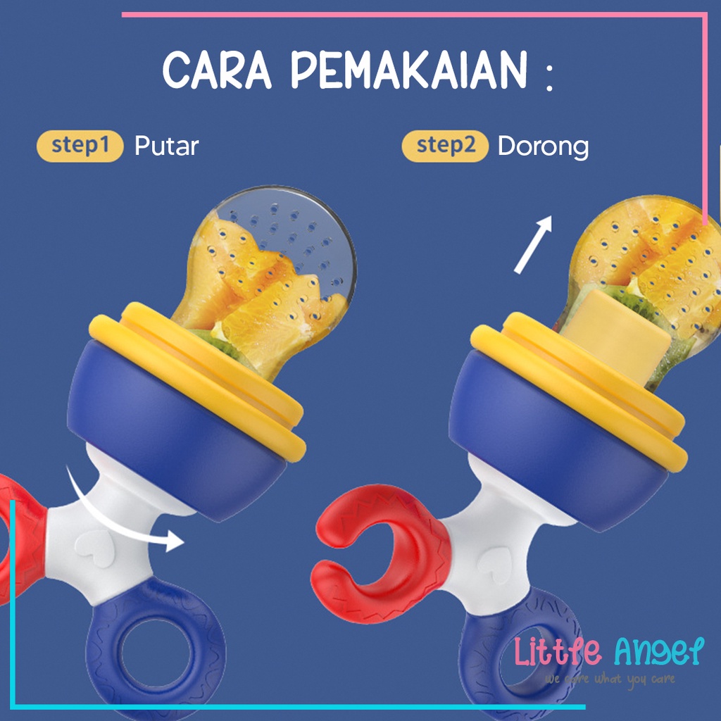 DOT BUAH EMPENG BAYI MPASI Multifungsi Mainan Gigitan Anak Bayi Baby Fruit Feeder Rattle Pacifier Original BPA FREE PREMIUM