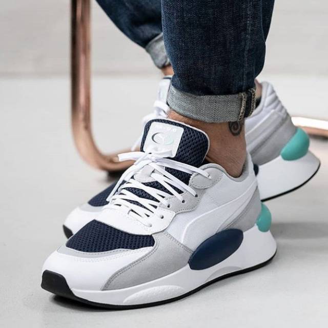 Puma rs 9.8 white dark navy