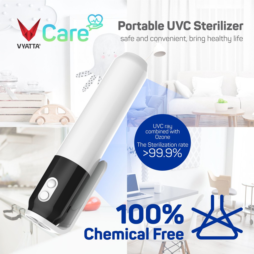 VYATTA VCARE UV BEAM STERILIZER UVC OZONE KILL BACTERIA VIRUS GERMS