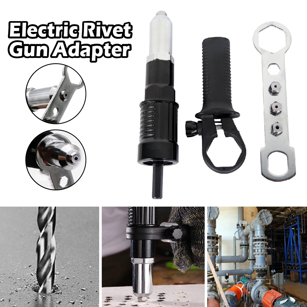 Alat Rivet Tang Rivet Ripet Sambung Konverter Bor Rivet Gun Adapter Tang Rivet Perkakas Alat Tukang