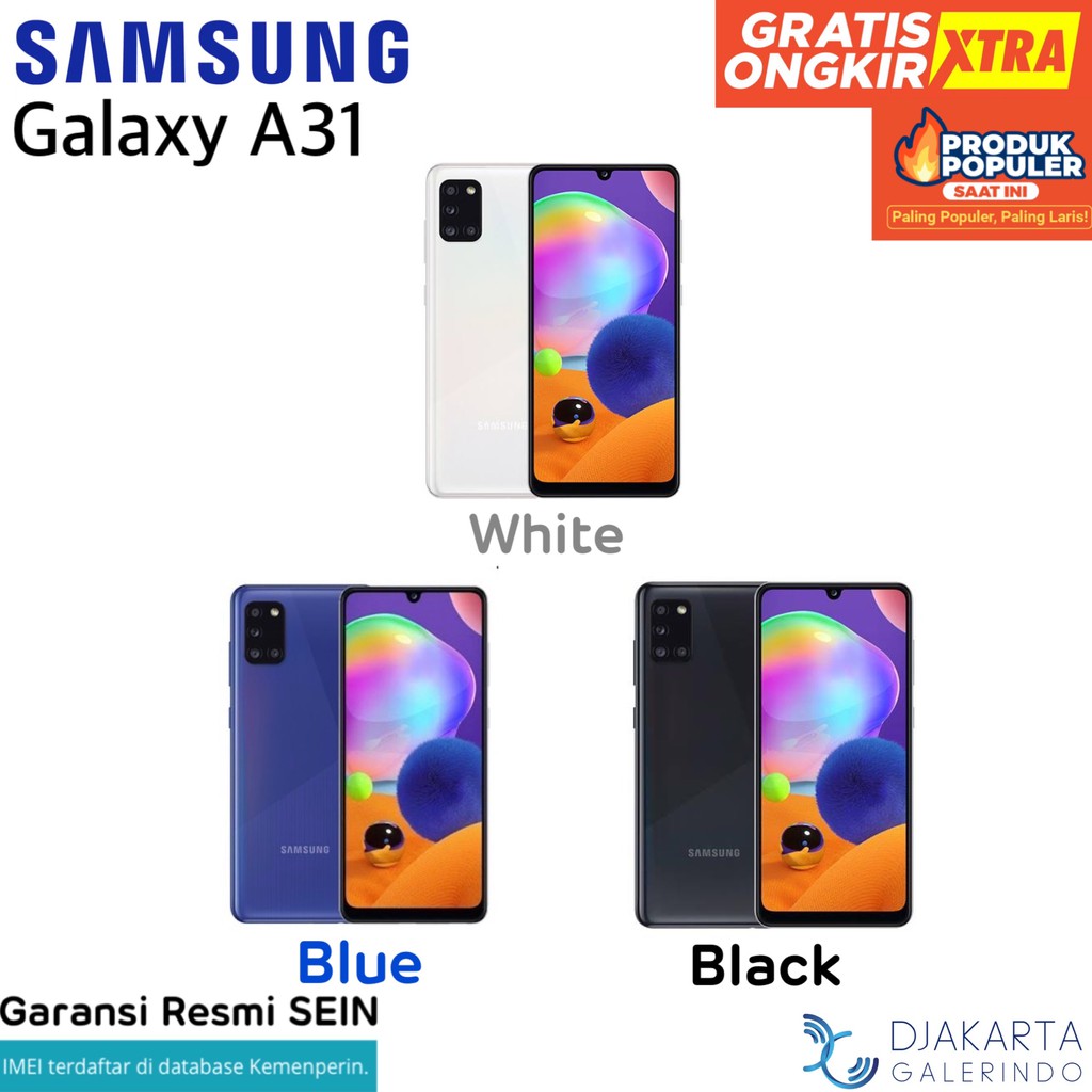 Samsung Galaxy A31 6/128 &am   p; 8/128 GB - Garansi Resmi SEIN