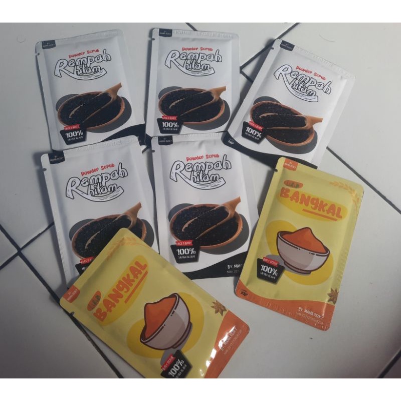 lulur rempah hitam dan lulur kayu bangkal 20gr beli 2 gratis 1