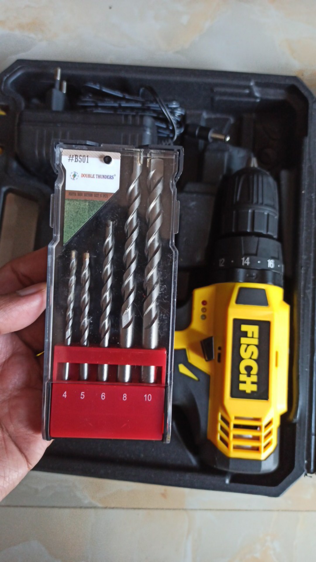 Mata Bor Beton Set 5pcs Uk 4-10mm