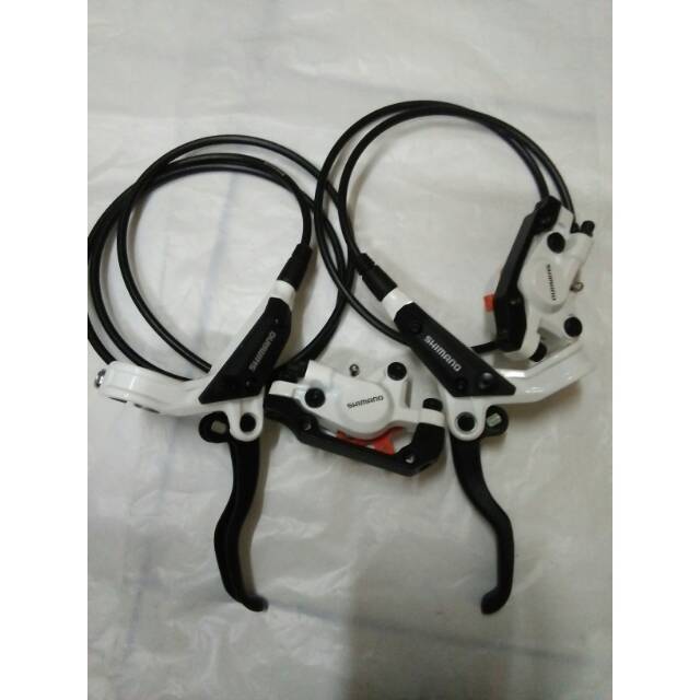 Rem Hidrolik Brake set shimano Alivio M445 panjang tali rem depan 71cm, belakang 120 cm