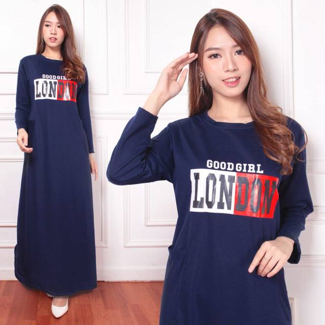 Baju Gamis Wanita Maxi Dress London Murah