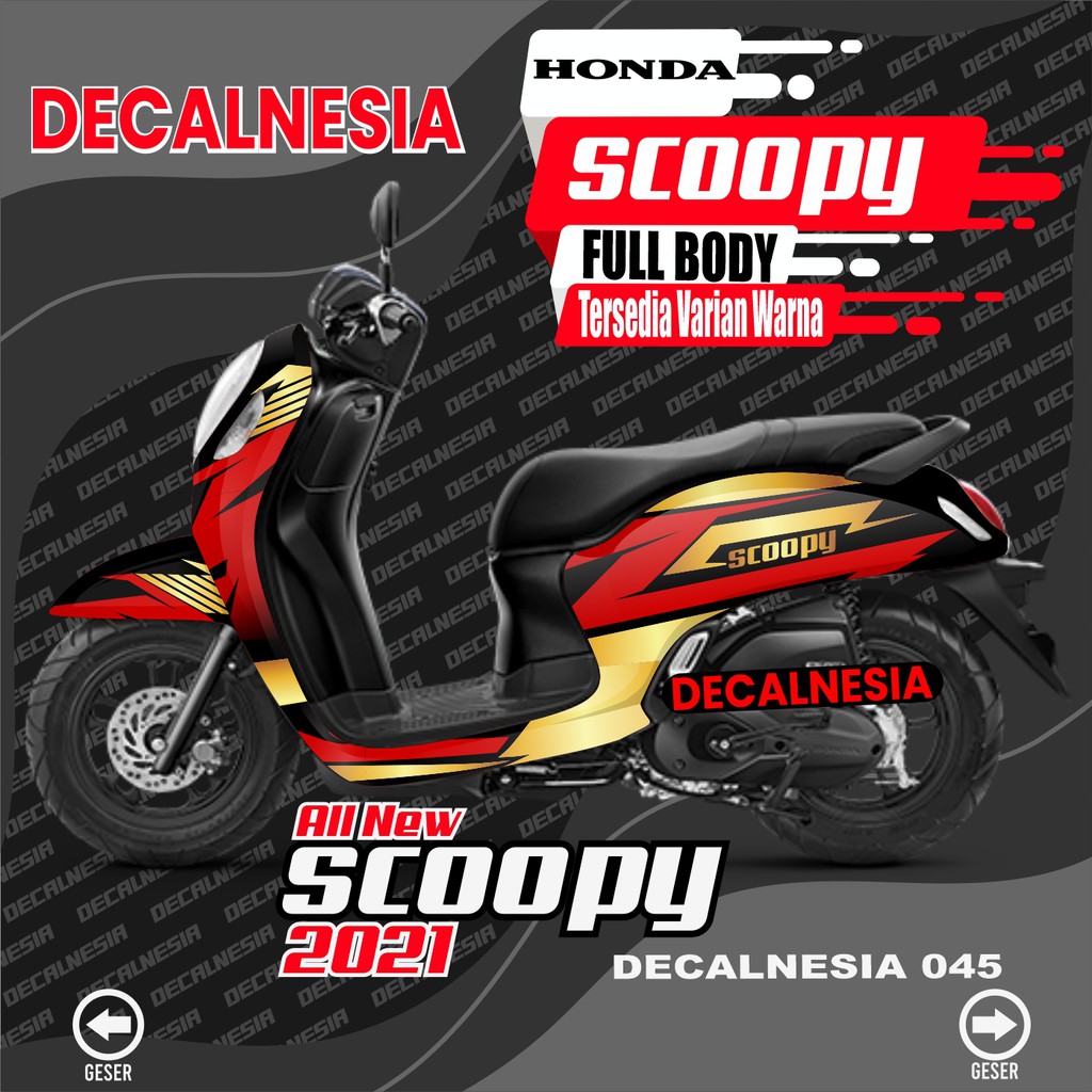 Decal Scoopy Full Body Racing Variasi Stiker Scoopy Sticker Scopy Dekal New 2021