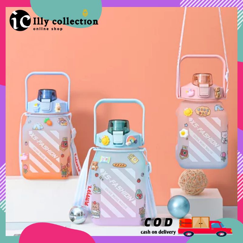 Botol Gemoy Kotak Gradasi 1,5 Liter Stiker 2d 3d