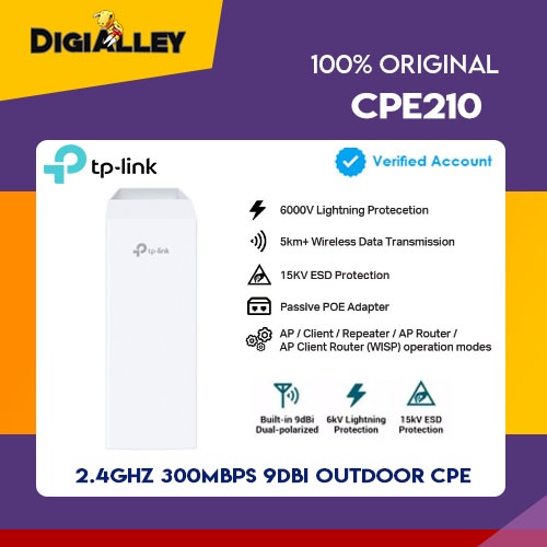 TP Link CPE 210 Outdoor Wireless TPLink CPE210 Wireless Outdoor