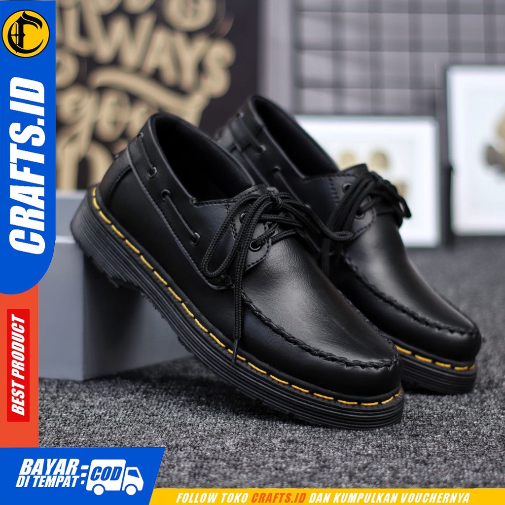 CRAFTS gogeta - Sepatu Pantofel Formal Docmart Low Boots Kerja Pria