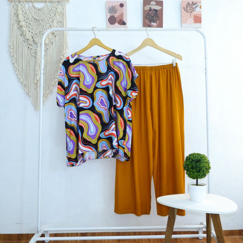 BABYDOLL JUMBO RAYON FIT TO XXXL LD 130 (CELANA PANJANG) SERI 1 LD125 LD130-PJXL 9