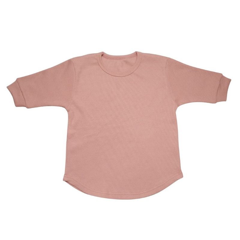 Kaos Polos Anak Lengan 3/4 Bahan Waffle Knit Model Uniqlo (6 warna)