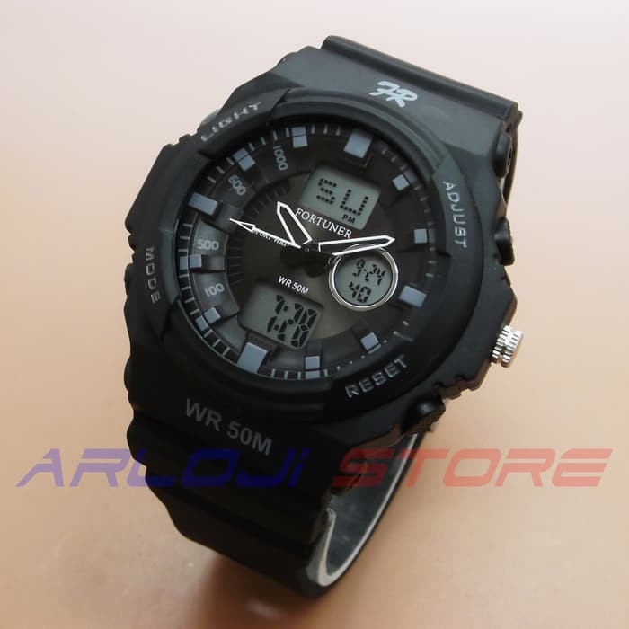 PROMO  jam tangan pria fortuner ad 9090 original black grey