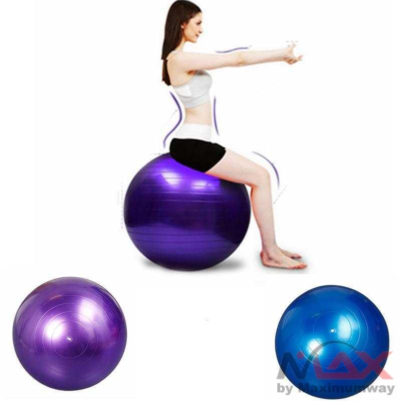 BOLA YOGA BALL FITNESS GYM SENAM PILATES OLAHRAGA DIAMETER 65cm LENTUR EMPUK ANTI SLIP / Bola Yoga Pilates Fitness Gym Warna Biru / bola fitnes / bla fitness / bola pitnes / pitness / bola senam / bola yoga / alat bola senam / senam bola