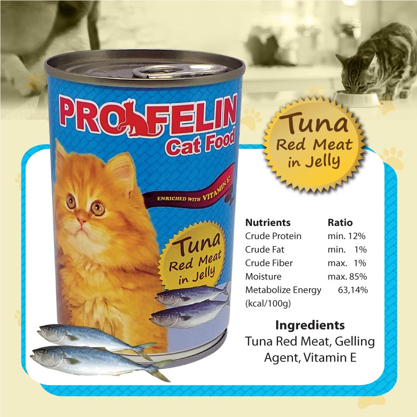 MAKANAN KALENG KUCING DEWASA PROFELIN TUNA 400 GR