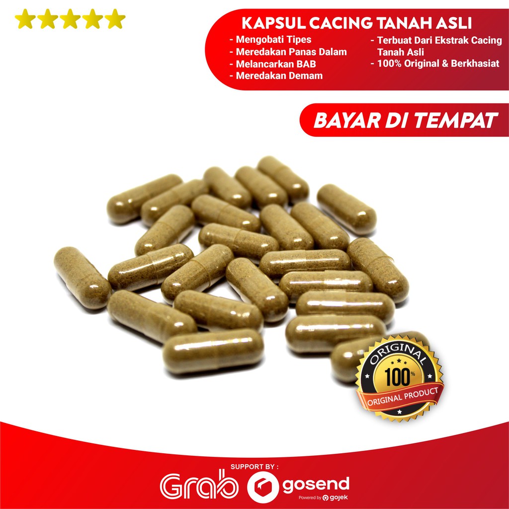 obat tipes dan demam manjur KAPSUL CACING TANAH ASLI