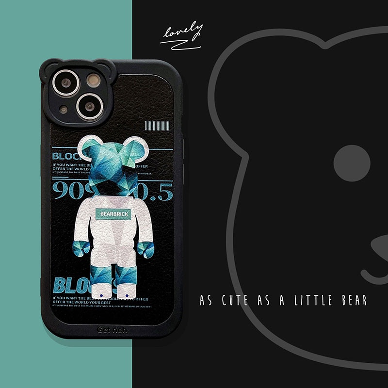 Case Bahan Silikon Motif Beruang Untuk iPhone 11 7 8 Plus 12 13 Pro 12