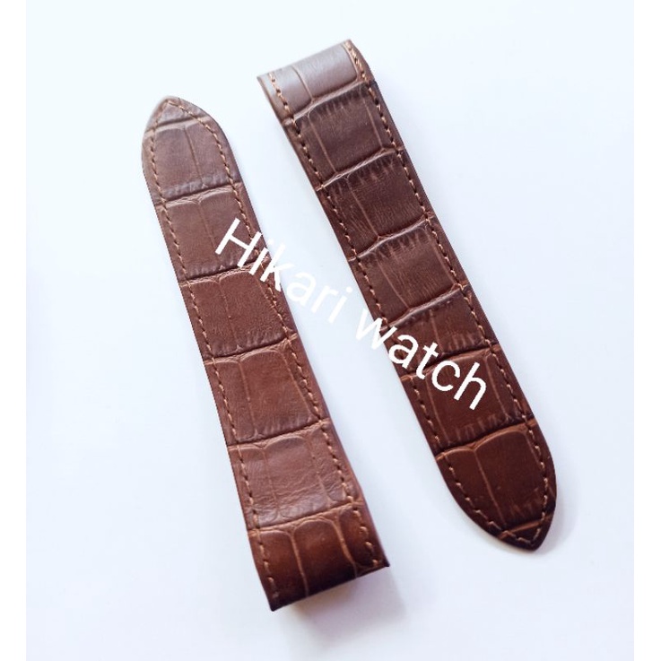 Tali strap jam tangan Cartier Santos Cartir Leather kulit pria watch coklat