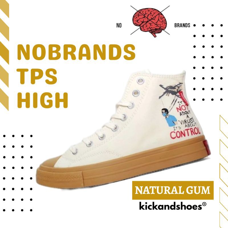 Sepatu Nobrands Footwear TPS Hi Corona Jancok - White Gum / Sepatu Sneakers Original BNIB