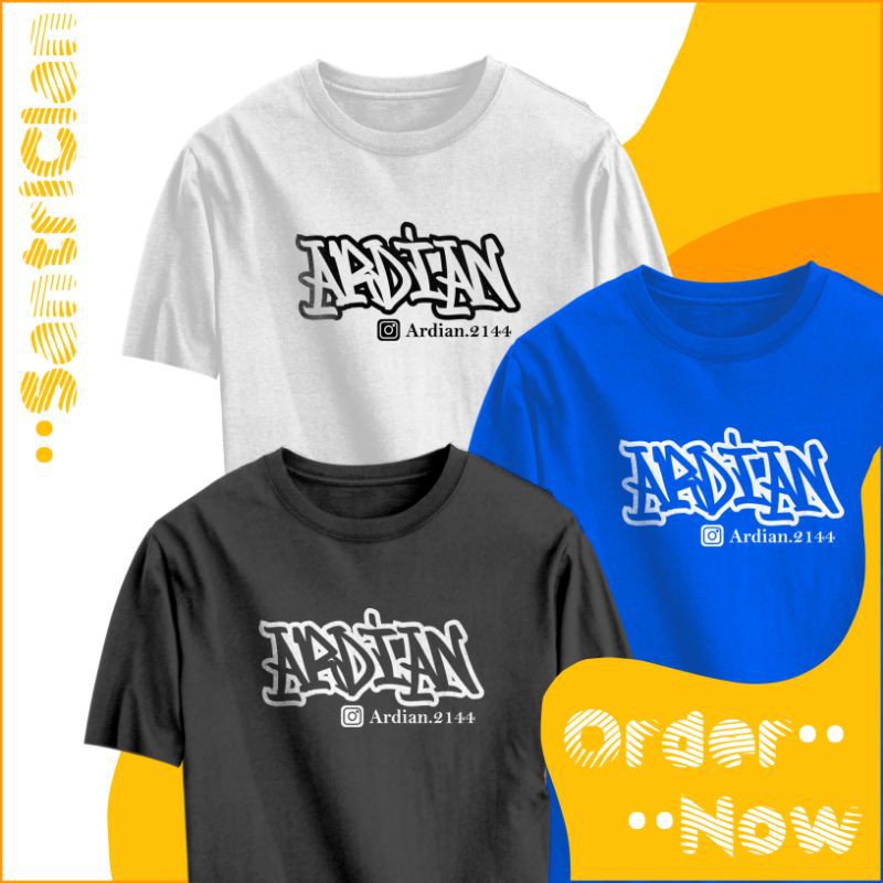 

kaos nama//bisa custom nama sesuai desain// mau order tulis aja nama kami di kolom chat