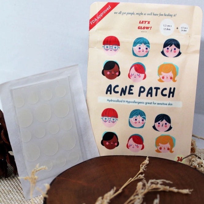 KOMBO HEMAT BUNDLING ACNE PATCH COLORFUL + TRANSPARENT LETSGLOWBEAUTE