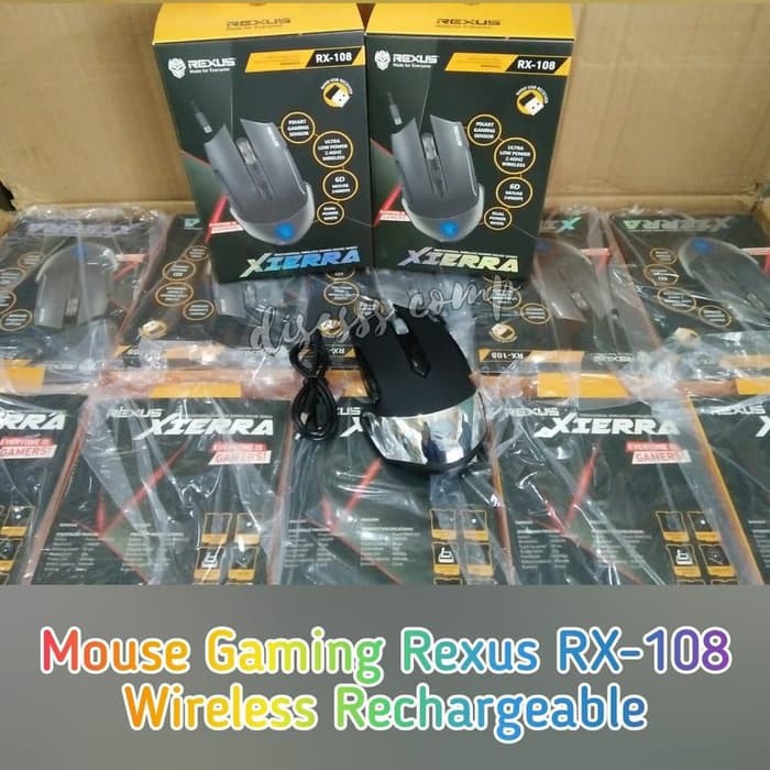 Mouse Wireless Rechargeable Rexus Rx-108