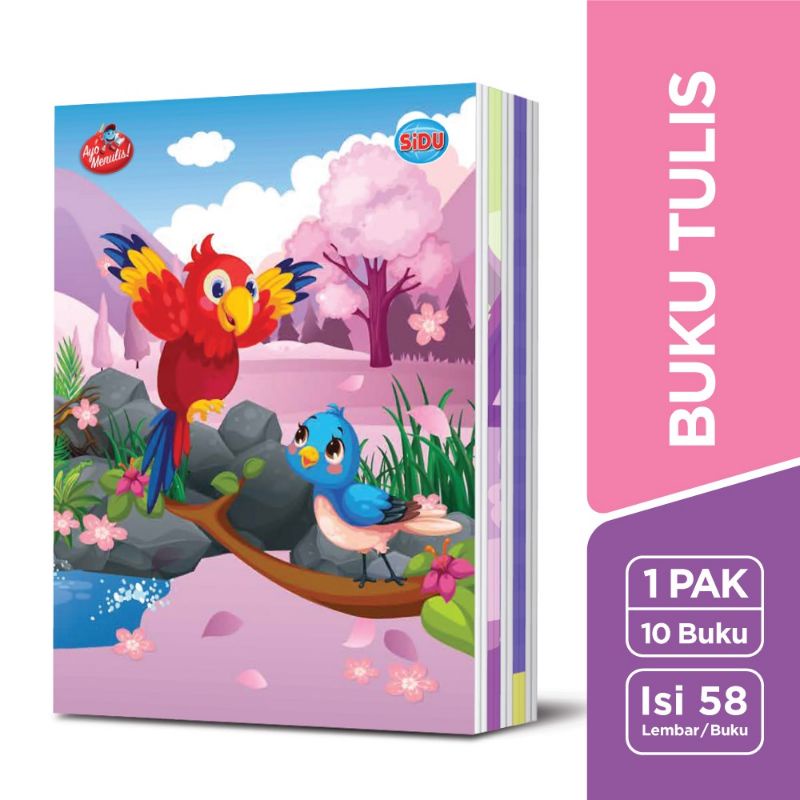 (ISI 10PCS) 58 HALAMAN BUKU TULIS SIDU ISI 58 BUKU SIDU ISI 58 MURAH