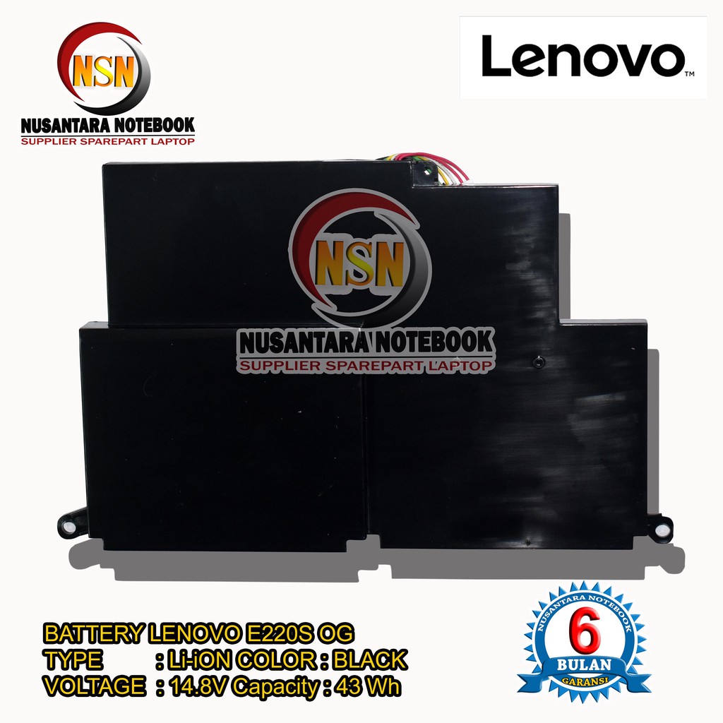 Baterai Laptop ORIGINAL Laptop Lenovo E220S 42T4933