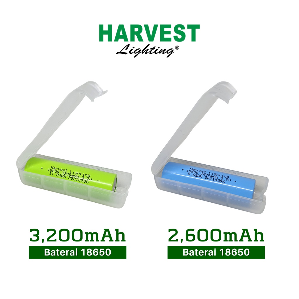 Baterai 18650  Battery Ion Lithium Harvest Lighting Real Capacity  3200 mAh 2600 mAh Rechargeable Original Batrai Serba Guna