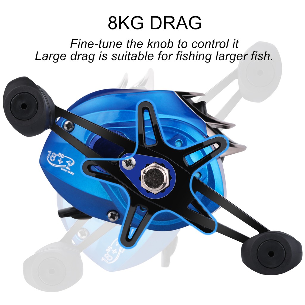 Sougayilang 4 Warna 18 + 1BB Fishing Reel 8KG Max Baitcasting Fishing Reel Untuk Memancing