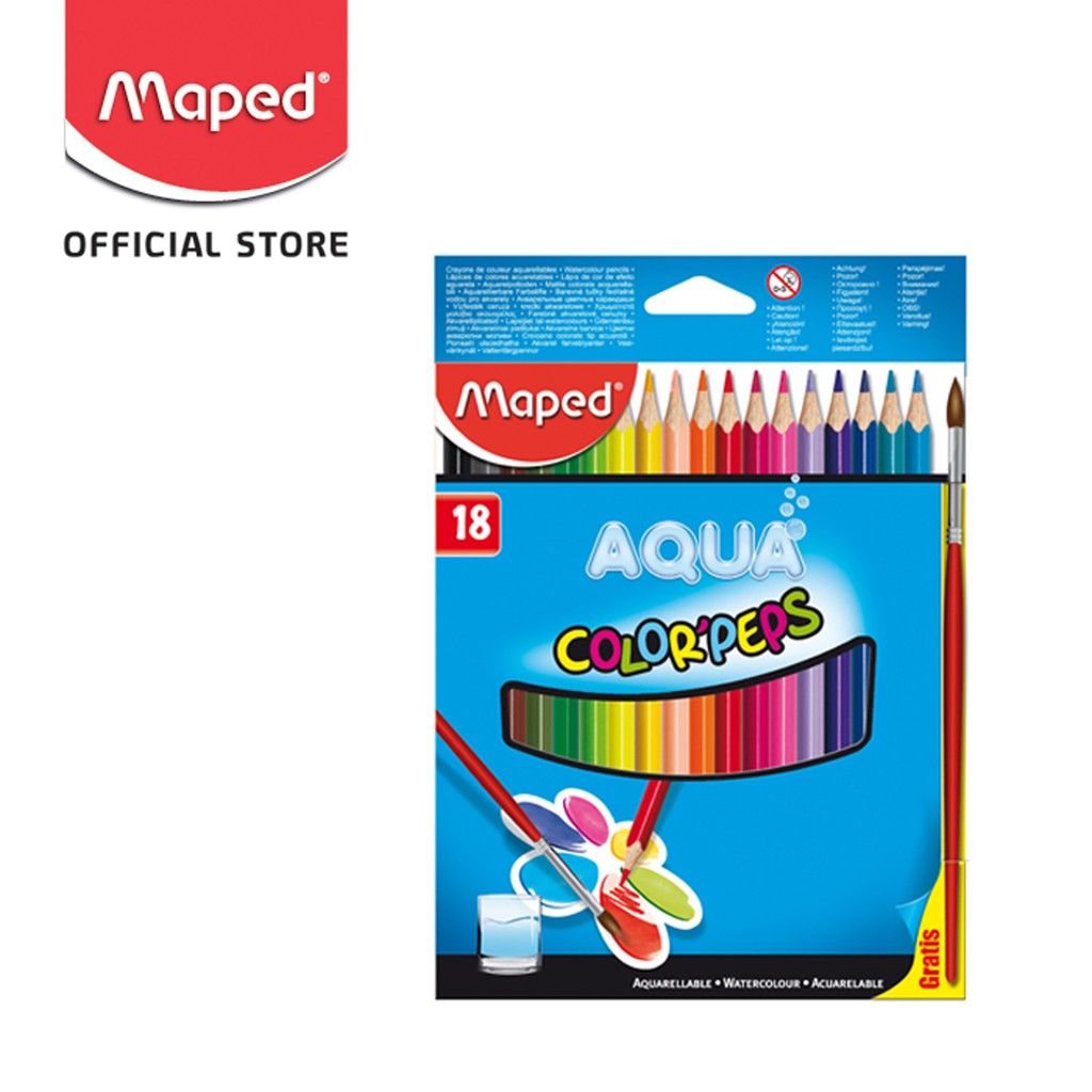 

Maped Pensil Warna Water Color Pencils 18' - Cardboard