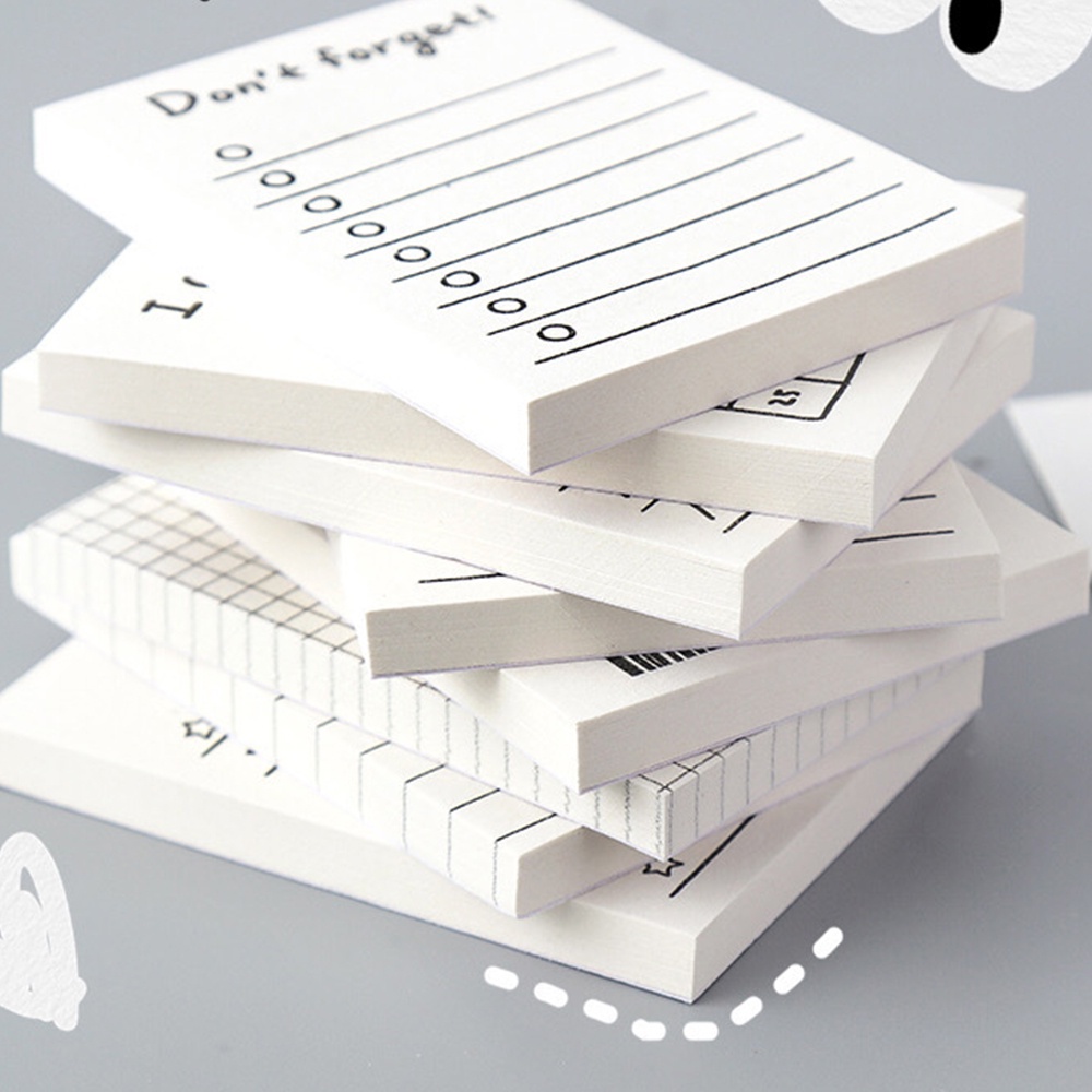 【COD Tangding】50pcs/set Memo Pad Cute Check List Weekly Plan Time Manage Diary Note Memo Paper set journal Stationery