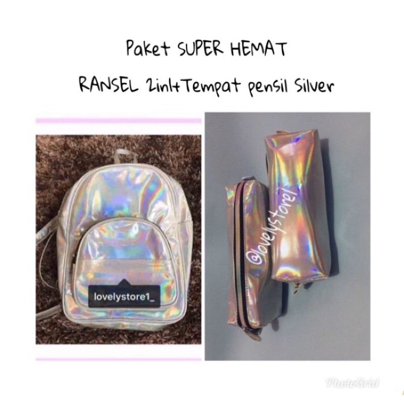 

Ransel Hologram BONUS TEMPAT PENSIL HOLOGRAM pencil case hologram backpack slingbag hologram tas