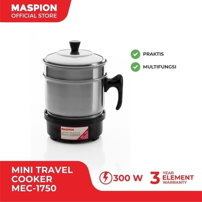 MASPION Panci Serba Guna / Mug Listrik Serba Guna 0,5 Liter / Electric Multi cooker 0,5 LIter MEC 1750 - Garansi Resmi 1 Tahun