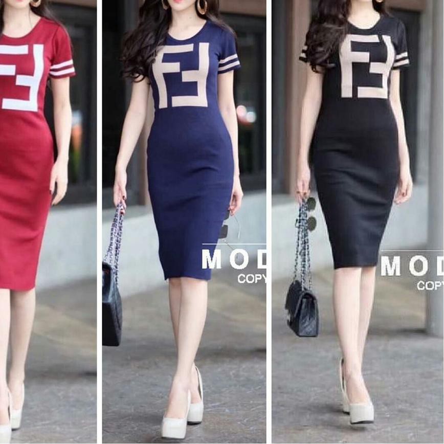 *((TOP Seller)) 3676 DRESS RAJUT FENDI IMPORT -vs .,.,.,..,