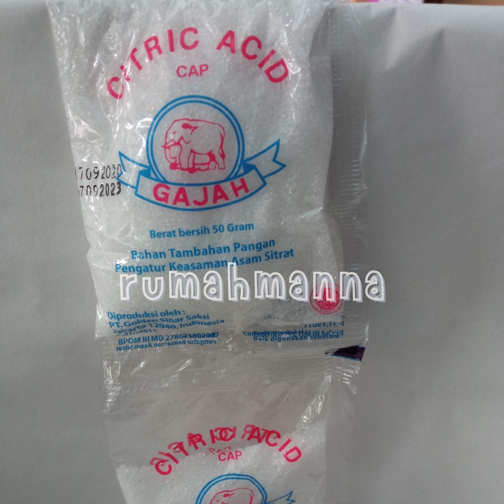 

CITRIC ACID / BUBUK CITRIC ACID SACHET / Rumah Manna