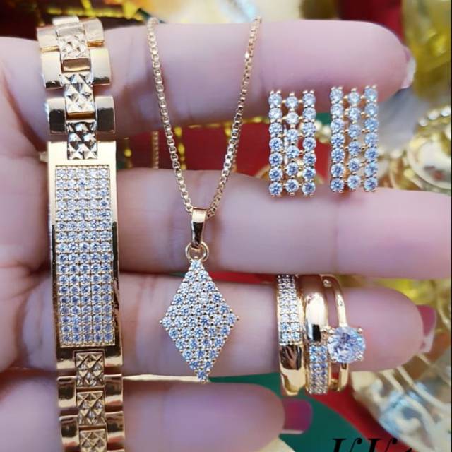 Xuping set perhiasan lapis emas 24k 0105