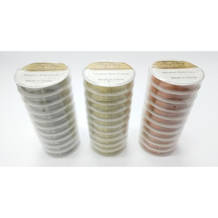Kawat Tembaga Copper Wire Craft Jewelelry Perhiasan 0,4mm (10 roll)