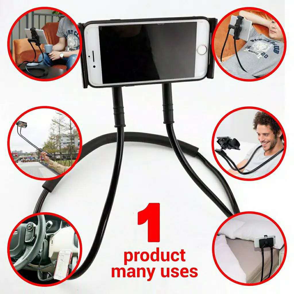 Grosir - 612 Lazy Pod Leher &amp; Pinggang/Lazy Pod Phone Holder/Holder HP Lazy Hanging Neck Cell Stand