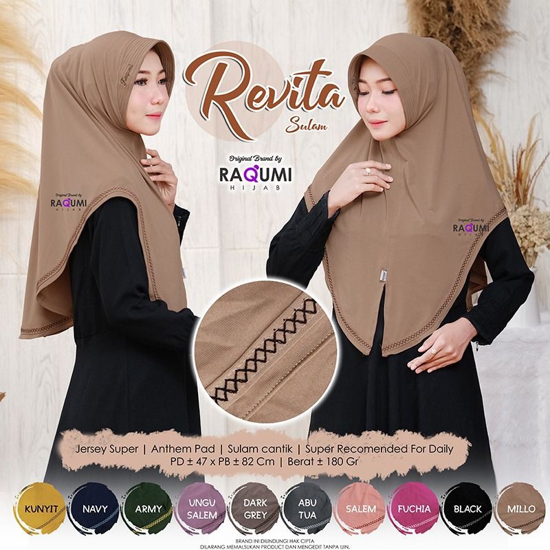 hijab instan sulam daily REVITA
