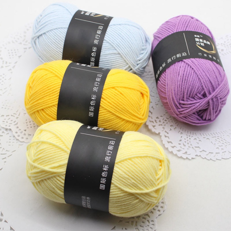 Benang rajut katun susu 4ply/ 50 Grams/Bola Untuk Merajut Tangan Merajut Crochet DIY benang katun susu Milk Cotton Crochet Yarn