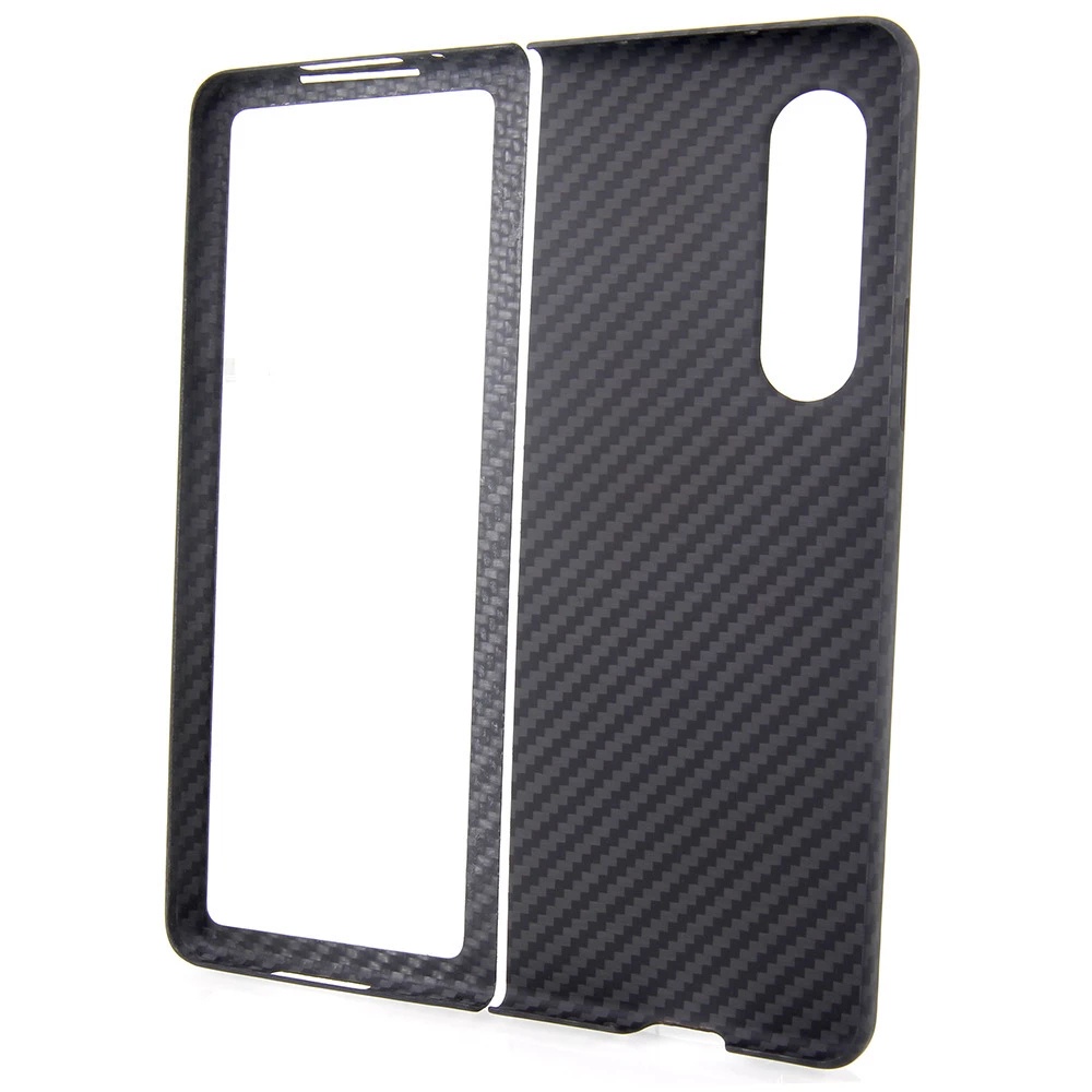 2 in 1  Real Carbon Fiber Mobile Phone Case for Samsung Z Fold 3