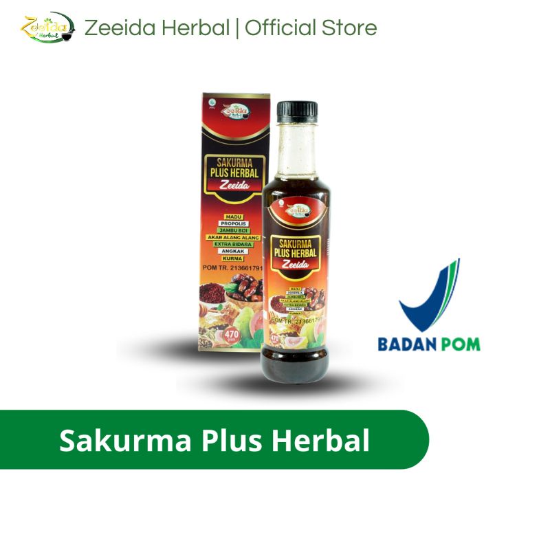 

SAKURMA ZEEIDA + Madu, Propolis, Jambu Biji, Akar alang-alang dan Extra Bidara, Sari kurma